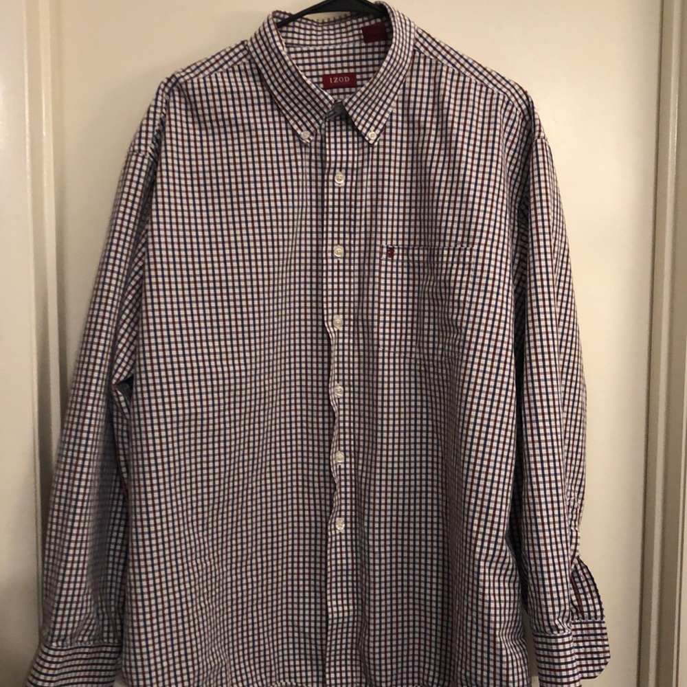IZOD Casual Button Down Long Sleeve Shirt